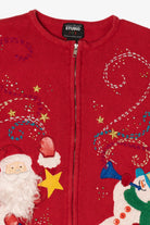 Vintage Red Designers Originals Studio Santa Ugly Christmas Cardigan (2000s)