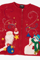 Vintage Red Designers Originals Studio Santa Ugly Christmas Cardigan (2000s)