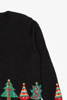 Vintage Black David Brooks Trees Ugly Christmas Cardigan (2000s)