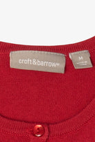 Vintage Lightweight Red Croft & Barrow Snowmen Ugly Christmas Cardigan (2000s)