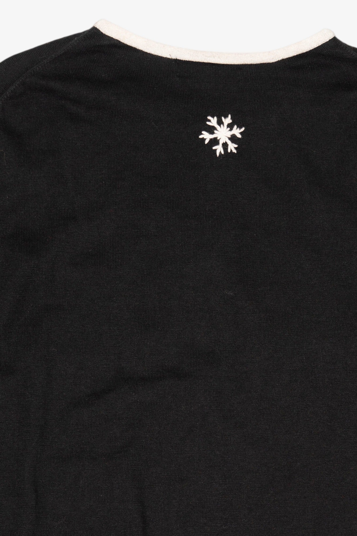 Vintage Black Hampshire Studio Santa Clothes Ugly Christmas Cardigan (1990s)