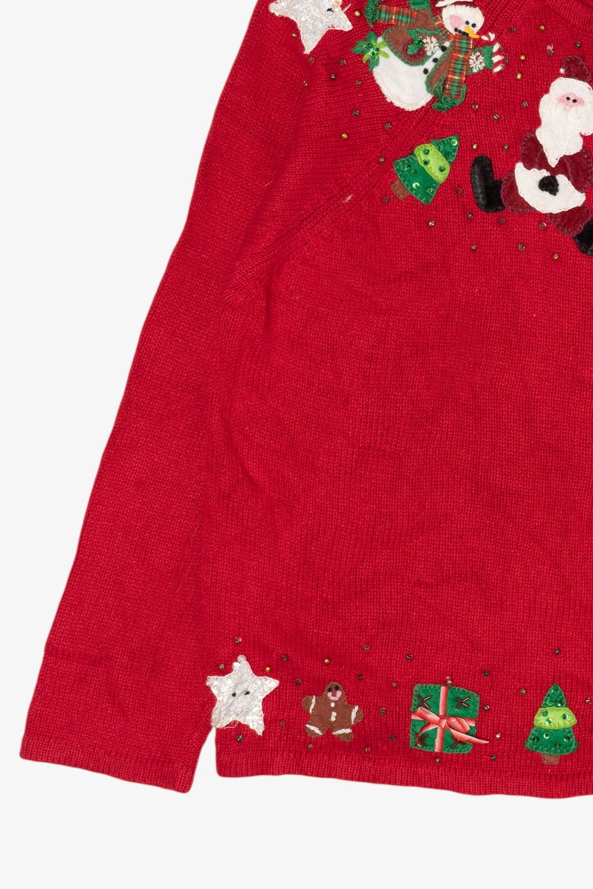 Vintage Red Tiara International Santa Ugly Christmas Cardigan (2000s)