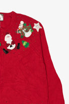 Vintage Red Tiara International Santa Ugly Christmas Cardigan (2000s)