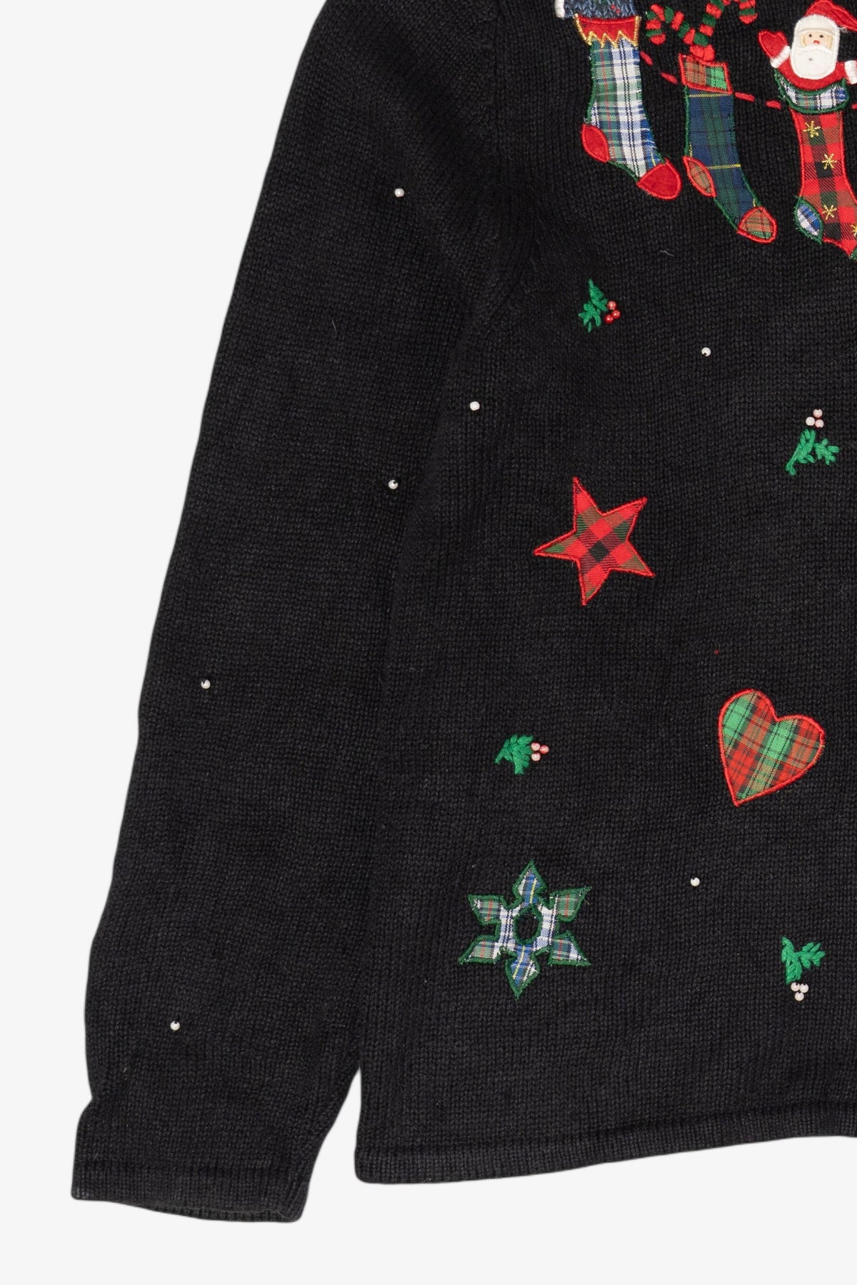 Vintage Black Cappagallo Stockings Ugly Christmas Cardigan (2000s)
