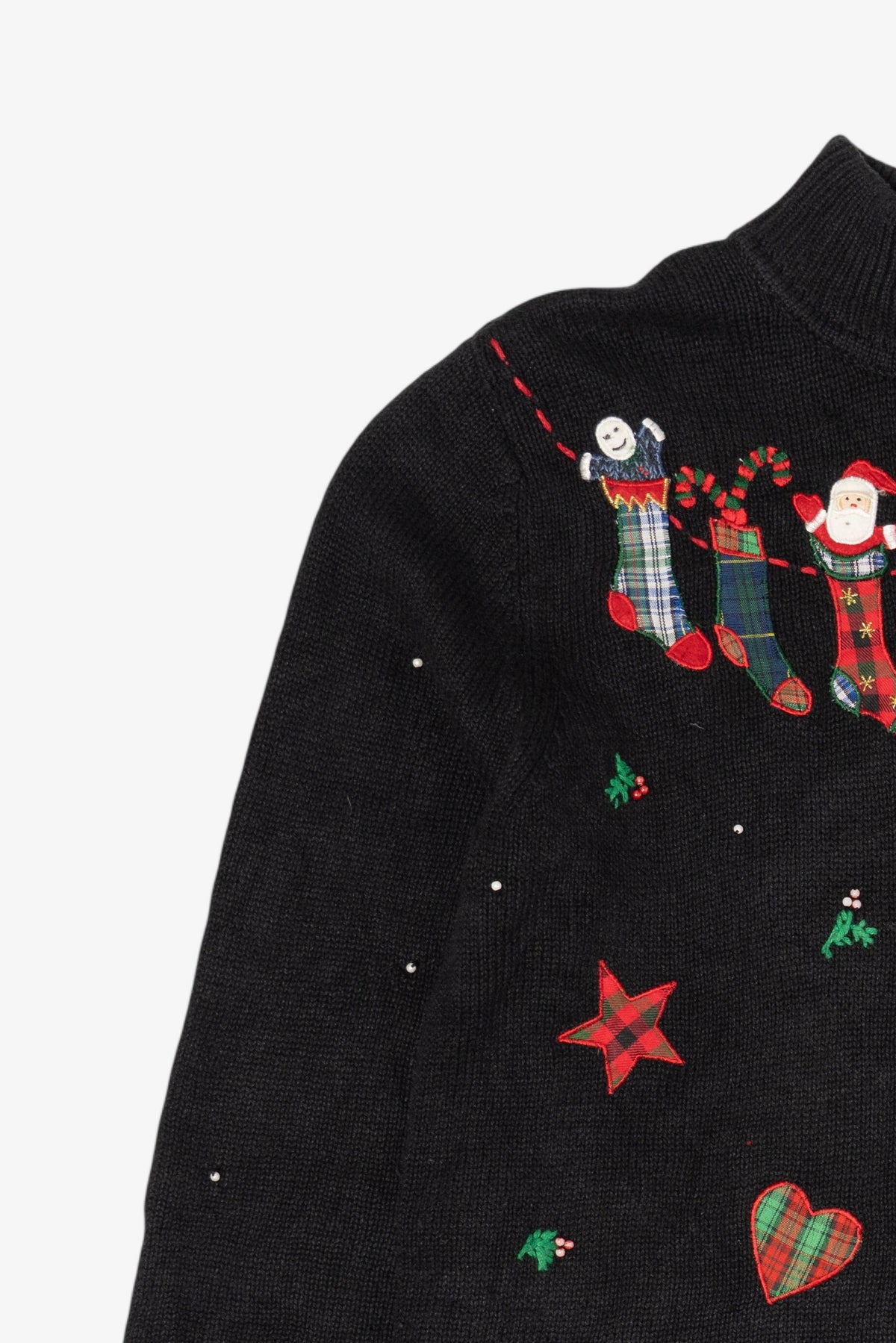 Vintage Black Cappagallo Stockings Ugly Christmas Cardigan (2000s)