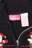 Vintage Black Cappagallo Stockings Ugly Christmas Cardigan (2000s)