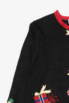 Vintage Black Heirloom Collectible Presents Ugly Christmas Cardigan (2000s)