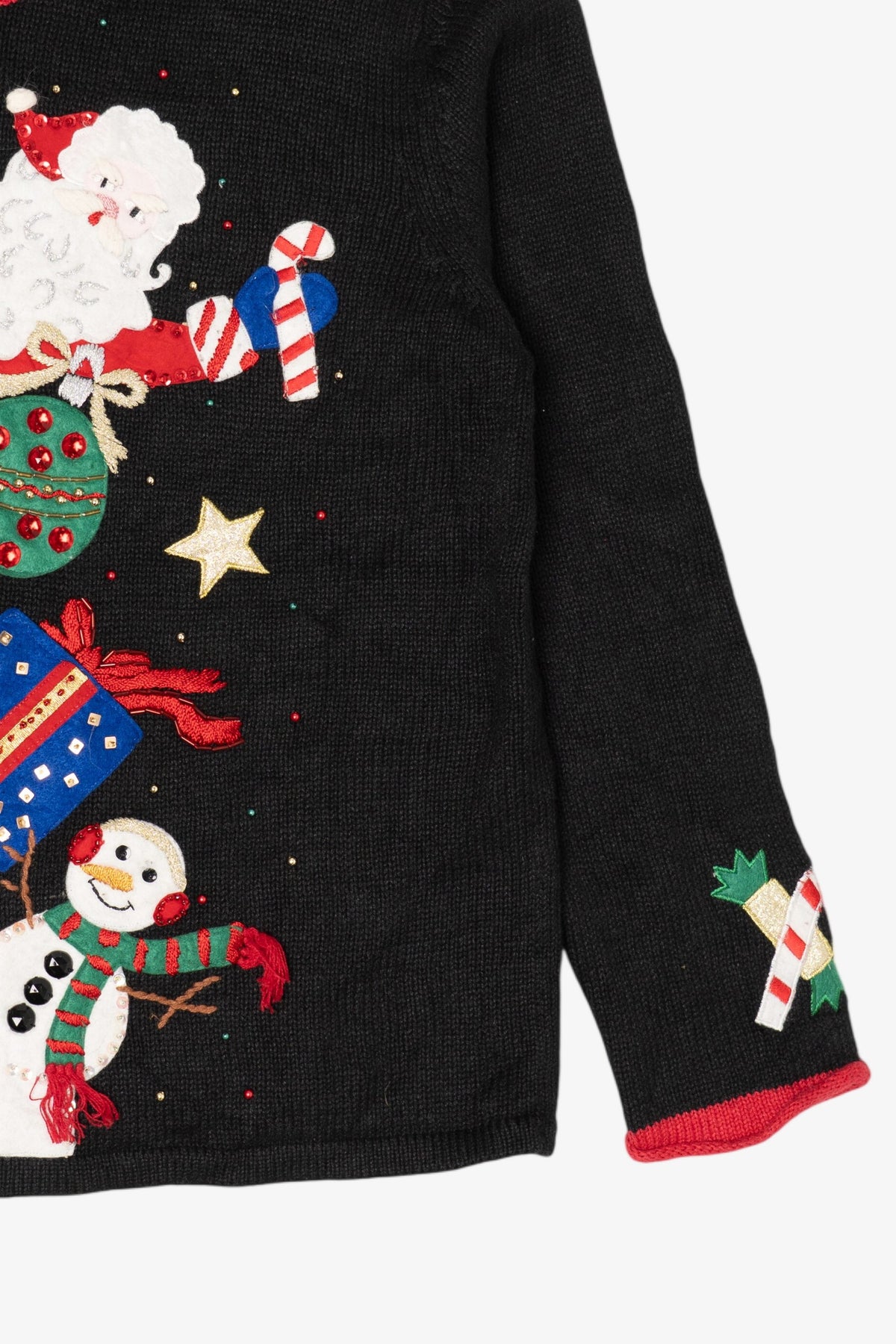 Vintage Black Heirloom Collectible Presents Ugly Christmas Cardigan (2000s)