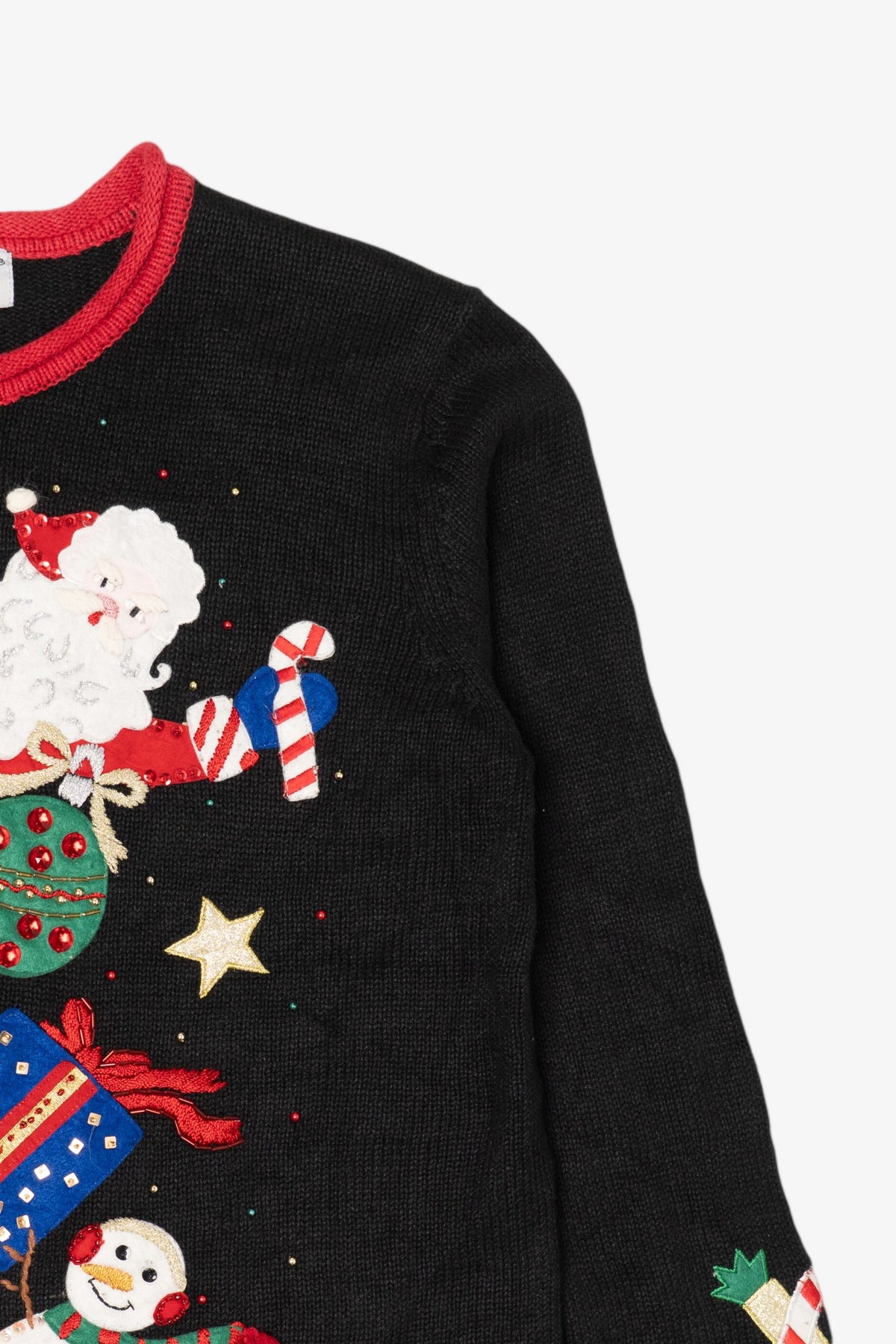 Vintage Black Heirloom Collectible Presents Ugly Christmas Cardigan (2000s)
