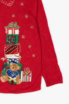 Vintage Red Tiara International Presents Ugly Christmas Cardigan (2000s)
