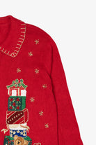 Vintage Red Tiara International Presents Ugly Christmas Cardigan (2000s)