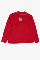 Vintage Red Tiara International Presents Ugly Christmas Cardigan (2000s)