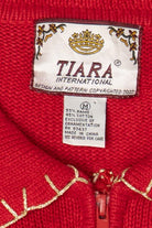 Vintage Red Tiara International Presents Ugly Christmas Cardigan (2000s)