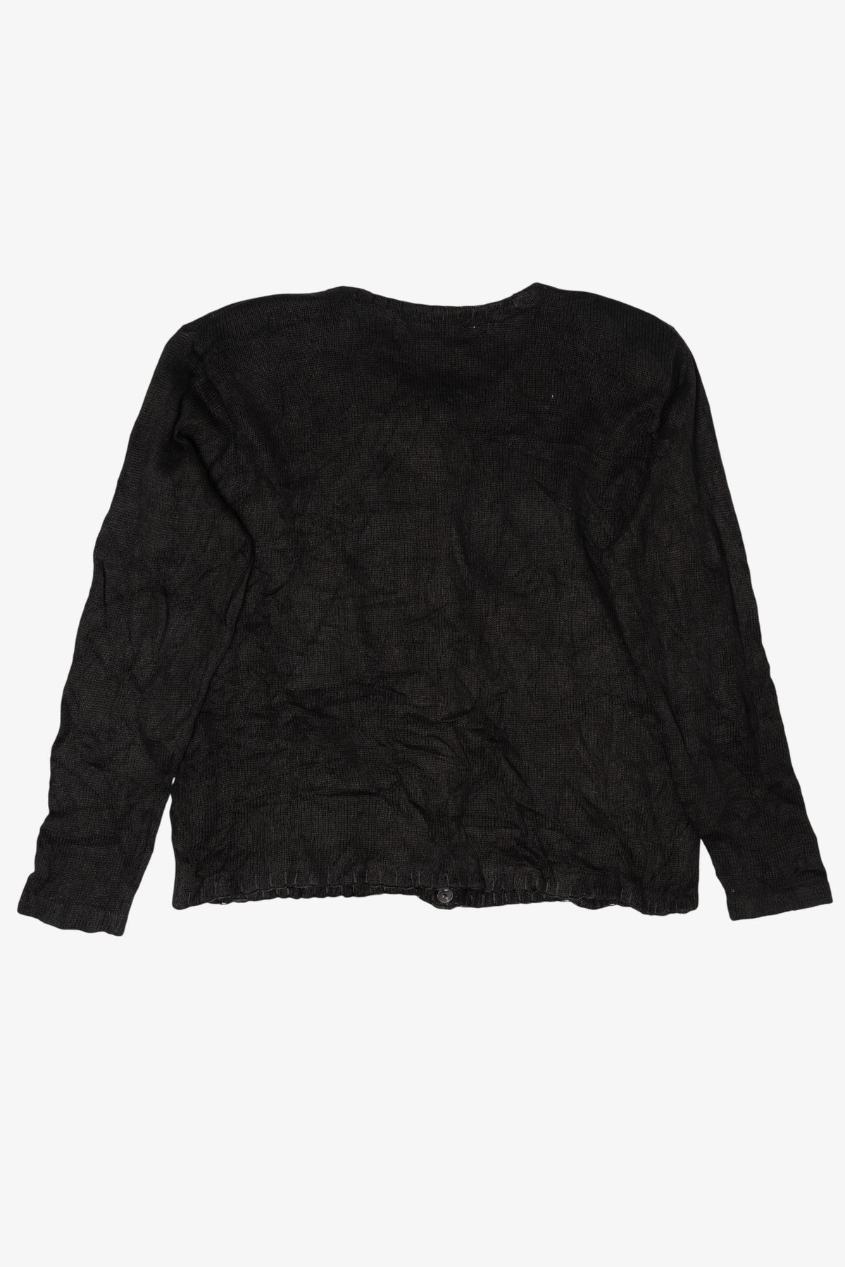 Vintage Black Victoria Harbour Bells Ugly Christmas Cardigan (1990s)