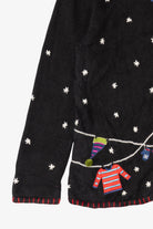 Vintage Black Coldwater Creek Stockings Ugly Christmas Cardigan (1990s)