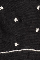 Vintage Black Coldwater Creek Stockings Ugly Christmas Cardigan (1990s)