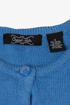Vintage Blue Crystal Kobe Snowmen Ugly Christmas Cardigan (2000s)