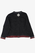 Vintage Black All Points Santa Ugly Christmas Cardigan (1990s)