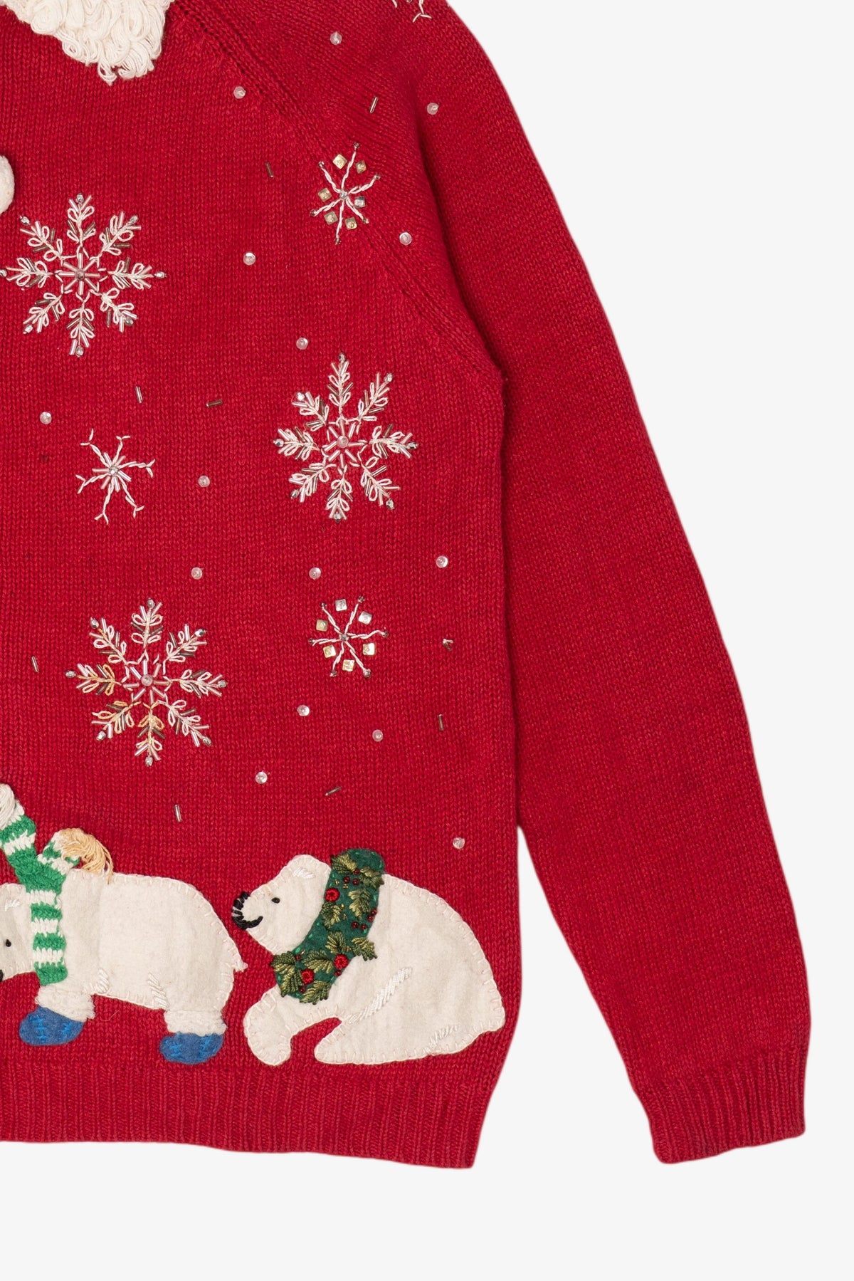 Vintage Red Heirloom Collectibles Polar Bears Ugly Christmas Cardigan (2000s)