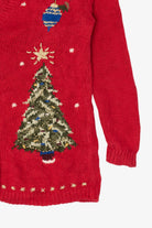 Vintage Red Petite Sophisticate Ugly Christmas Cardigan (1990s)