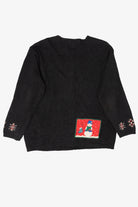 Vintage Black Marisa Christina Snowmen Ugly Christmas Cardigan (2000s)