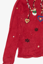 Vintage Red Karen Scott Snowmen Ugly Christmas Cardigan (1990s)