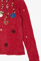Vintage Red Karen Scott Snowmen Ugly Christmas Cardigan (1990s)