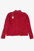 Vintage Red Karen Scott Snowmen Ugly Christmas Cardigan (1990s)