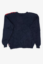 Vintage Navy Blue Karen Scott Ugly Christmas Cardigan (1990s)
