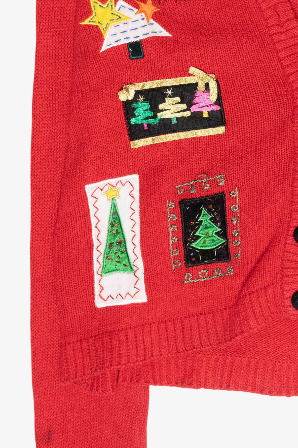 Zany Trees Vintage Ugly Christmas Cardigan (2000s)