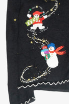 Silly Snowmen Vintage Ugly Christmas Cardigan (2000s)