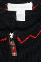 Plaid Trees Vintage Ugly Christmas Cardigan (2000s)