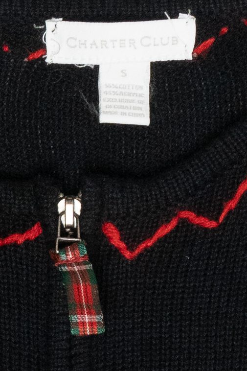Plaid Trees Vintage Ugly Christmas Cardigan (2000s)