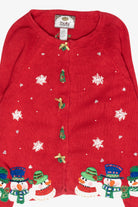 Sweet Snowmen Vintage Ugly Christmas Cardigan (2000s)
