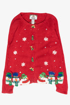 Sweet Snowmen Vintage Ugly Christmas Cardigan (2000s)