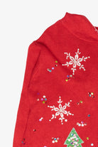 Snowmen Vintage Ugly Christmas Zip Cardigan (2000s)