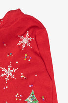 Snowmen Vintage Ugly Christmas Zip Cardigan (2000s)