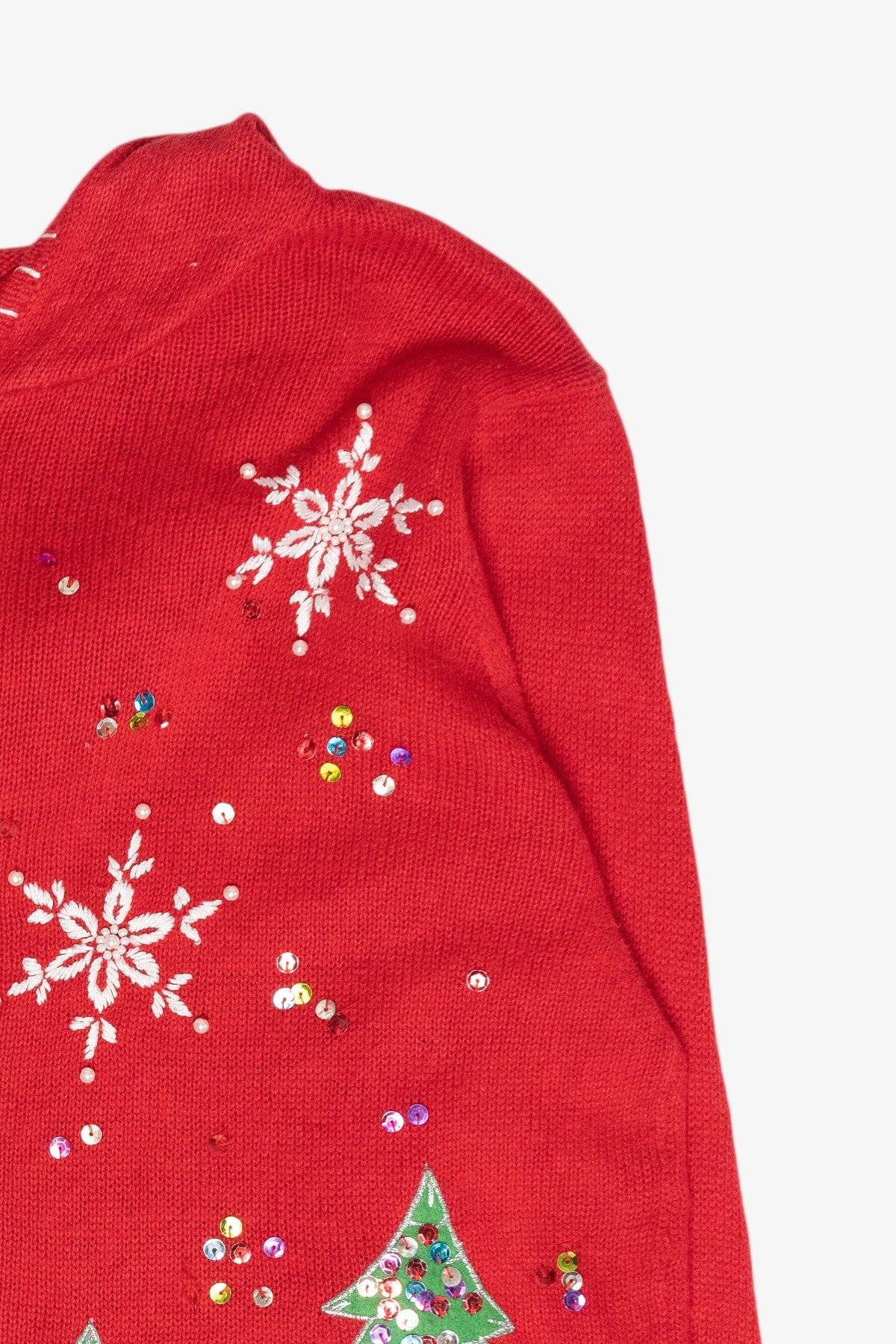 Snowmen Vintage Ugly Christmas Zip Cardigan (2000s)