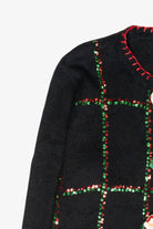 Sequin Snowmen Vintage Ugly Christmas Cardigan (1990s)