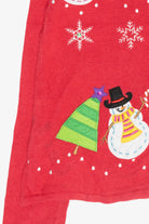Funky Snowmen Vintage Ugly Christmas Zip Cardigan (2000s)