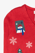 Patriotic Snowmen Vintage Ugly Christmas Cardigan (2000s)
