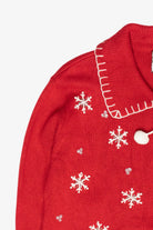 Skiing Snowmen Vintage Ugly Christmas Cardigan (2000s)