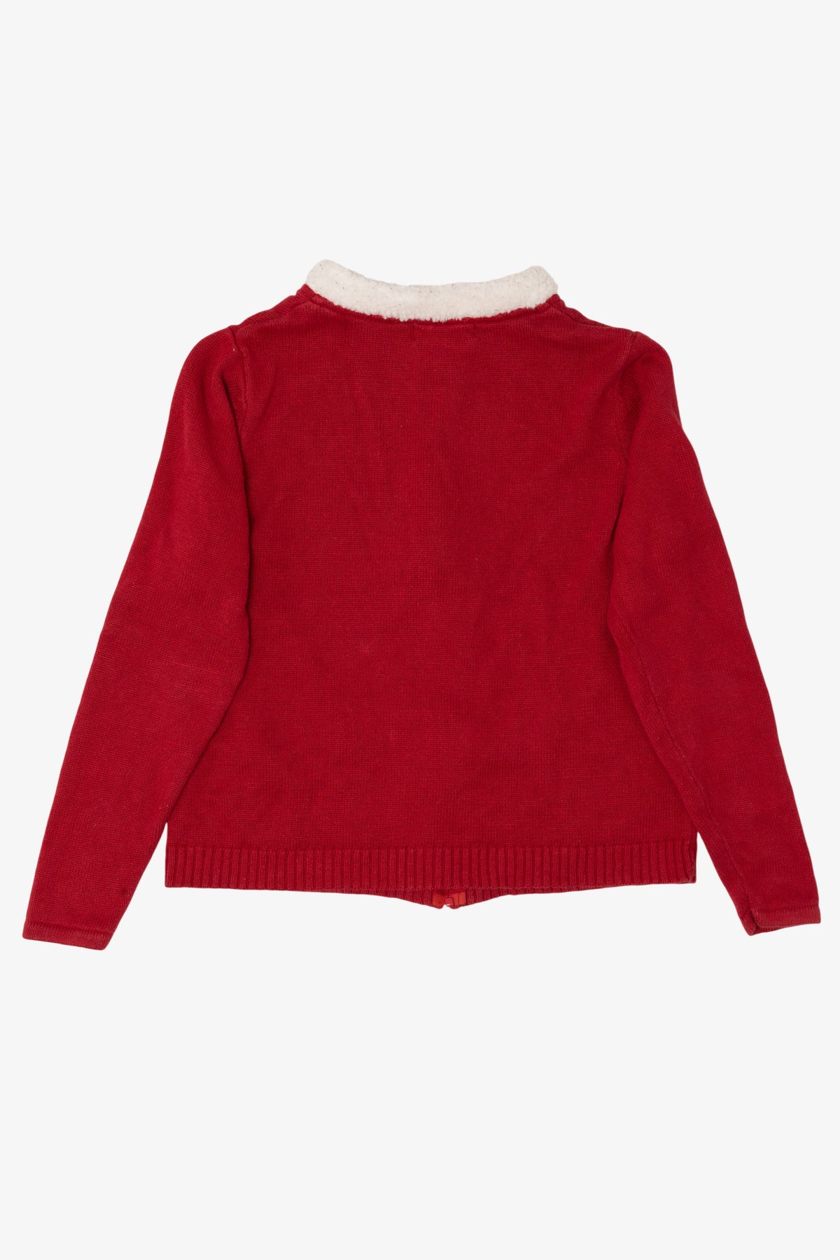 Vintage Red Classic Elements Snowmen Ugly Christmas Cardigan (2000s)