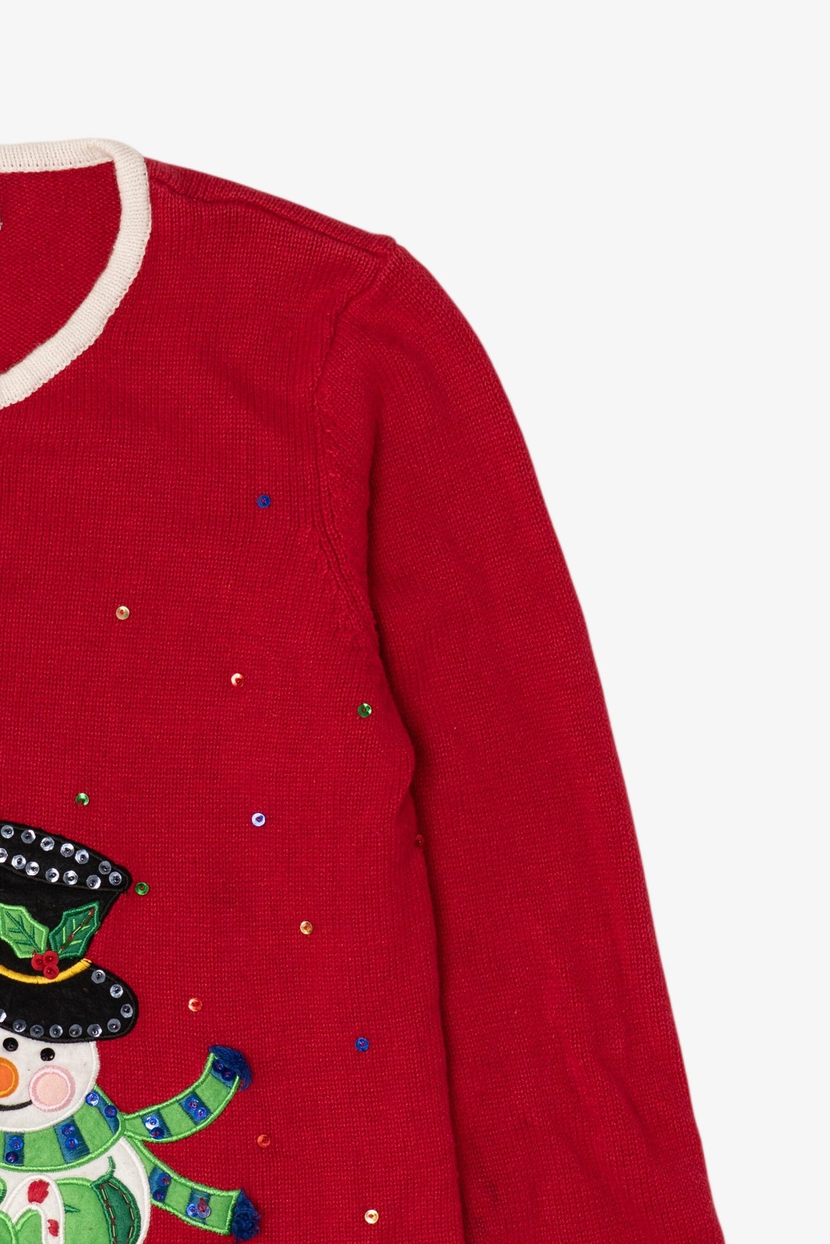 Vintage Red Tiara International Snowmen Ugly Christmas Cardigan (2000s)