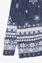 Vintage Blue Tiara International Snowflakes Christmas Cardigan (2000s)