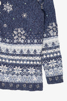 Vintage Blue Tiara International Snowflakes Christmas Cardigan (2000s)