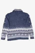 Vintage Blue Tiara International Snowflakes Christmas Cardigan (2000s)