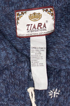 Vintage Blue Tiara International Snowflakes Christmas Cardigan (2000s)