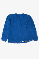 Vintage Blue Ashley Santa Ugly Christmas Cardigan (1990s)