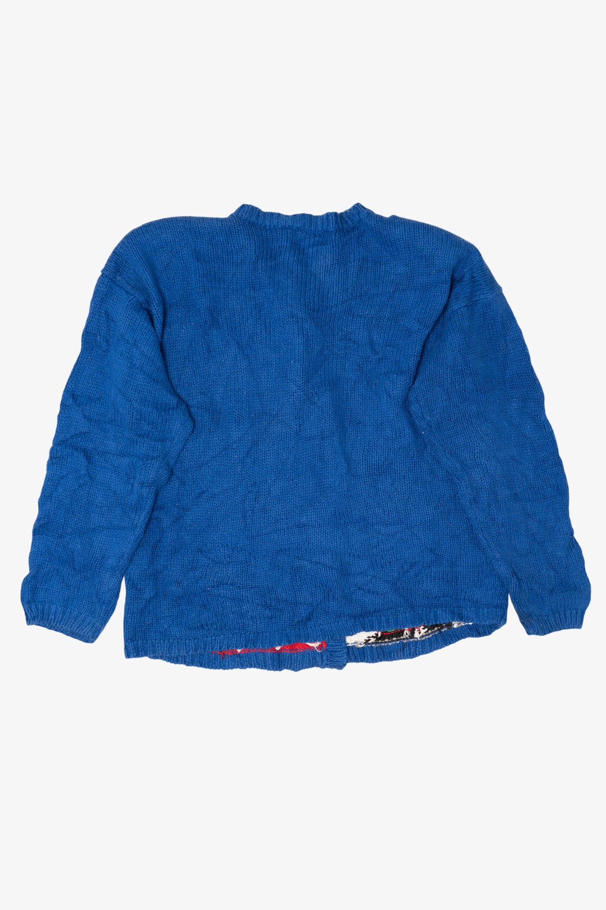 Vintage Blue Ashley Santa Ugly Christmas Cardigan (1990s)
